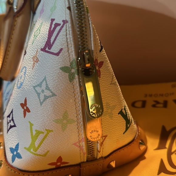 Louis Vuitton x Murakami Limited Edition Monogram Multicolor Alma Top Handle Bag - Picture 6 of 8